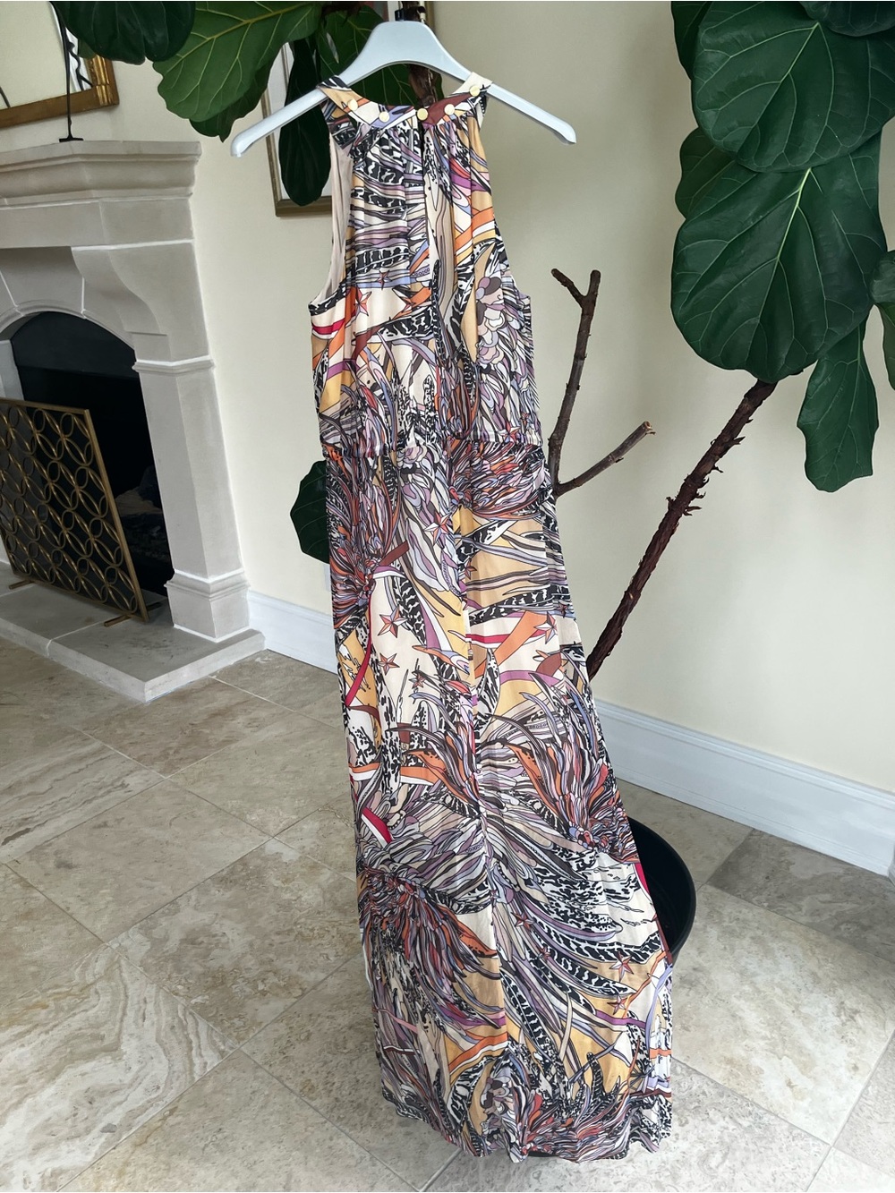 Etcetera Multicolor Halter-Style Maxi Dress